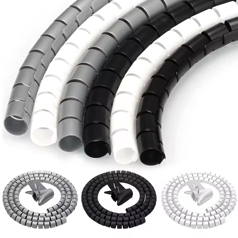 Cable Lock Flexible - 2m Flexible Spiral Cable Wire Protector