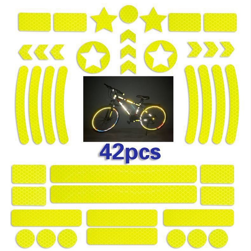 42Pcs/set Self-adhesive Reflec - Spoke Reflector Set ulasan dan harga