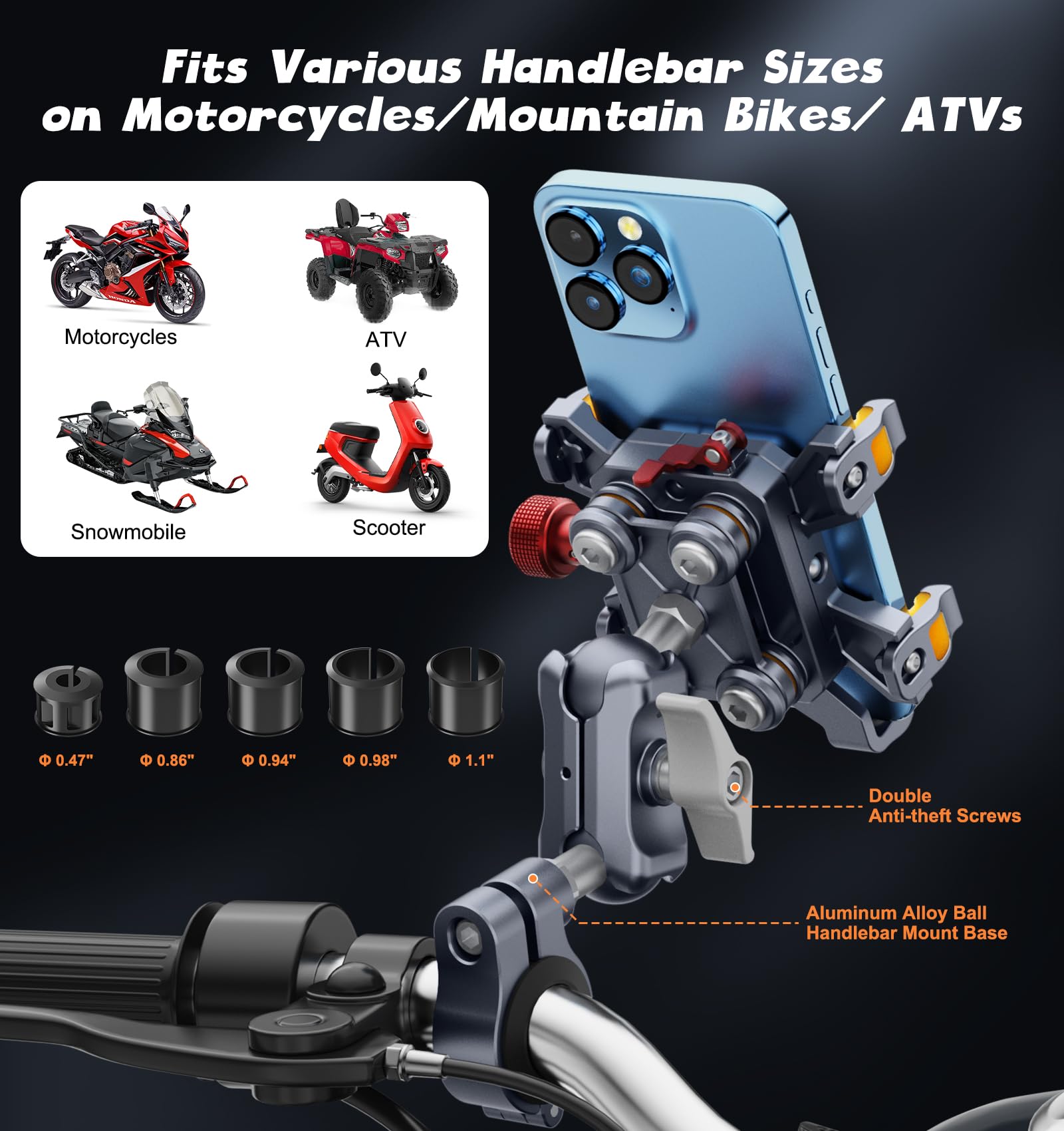 Heavy-Duty Motorcycle Phone Mo - U Lock Heavy Duty ulasan dan harga