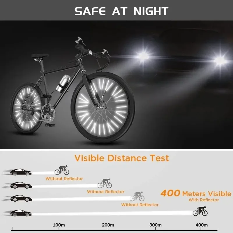 12PCS/set Tube Warning Strip R - Spoke Reflector Set ulasan dan harga