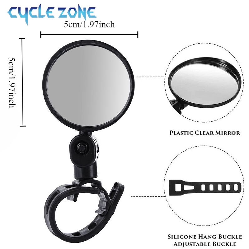 2PCS Bicycle Rearview Mirror 3 - Cycling Zones ulasan dan harga