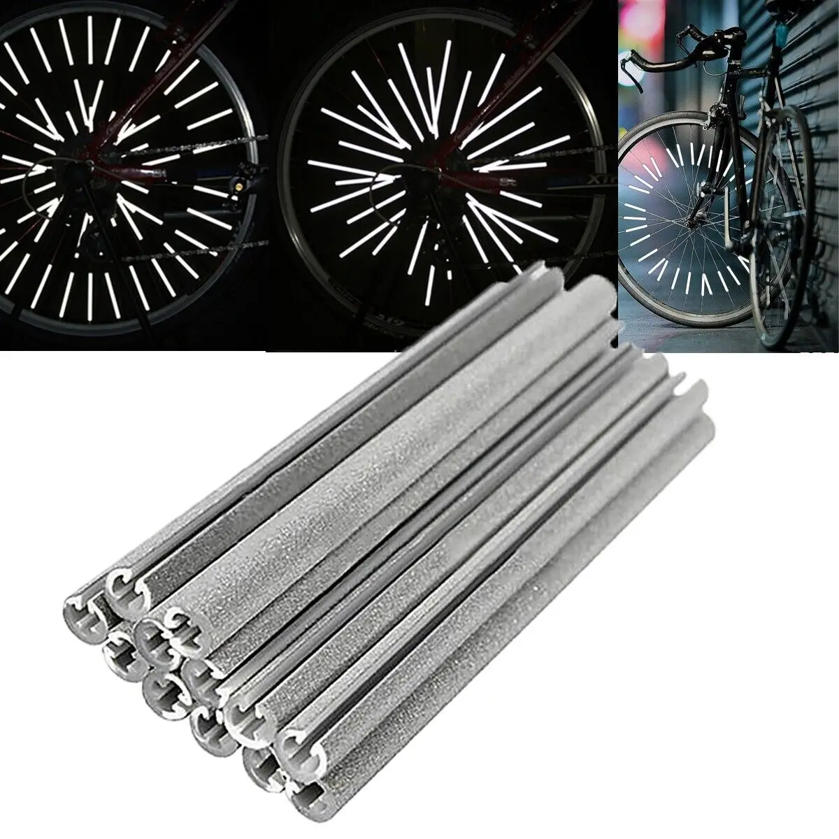 12pcs/set Bicycle Spoke ABS Hi - Spoke Reflector Set ulasan dan harga