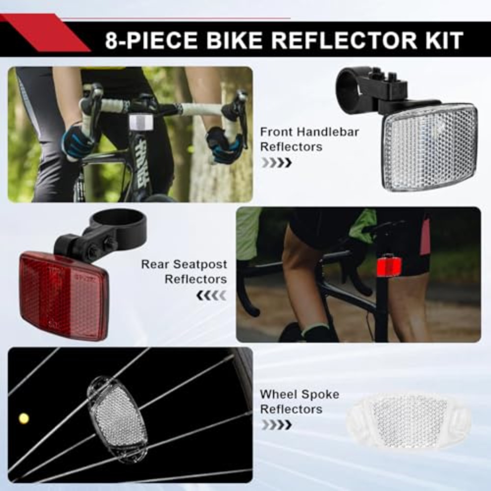 8PCS Bike Reflector Kit Night  - Spoke Reflector Set ulasan dan harga