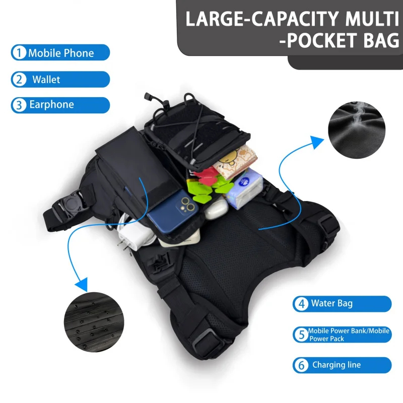 ​High-Quality Tactical Vest Ch - Reflective Vest Cycling ulasan dan harga