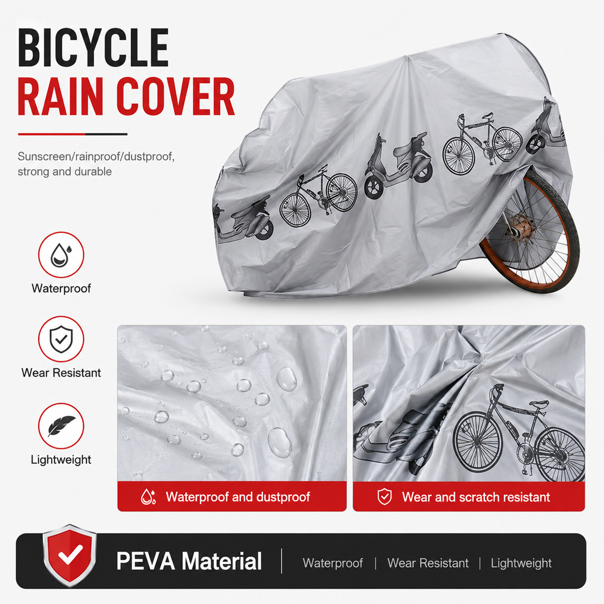 PINMOAP Universal Bicycle Rain - Cycling Commuter Bag ulasan dan harga