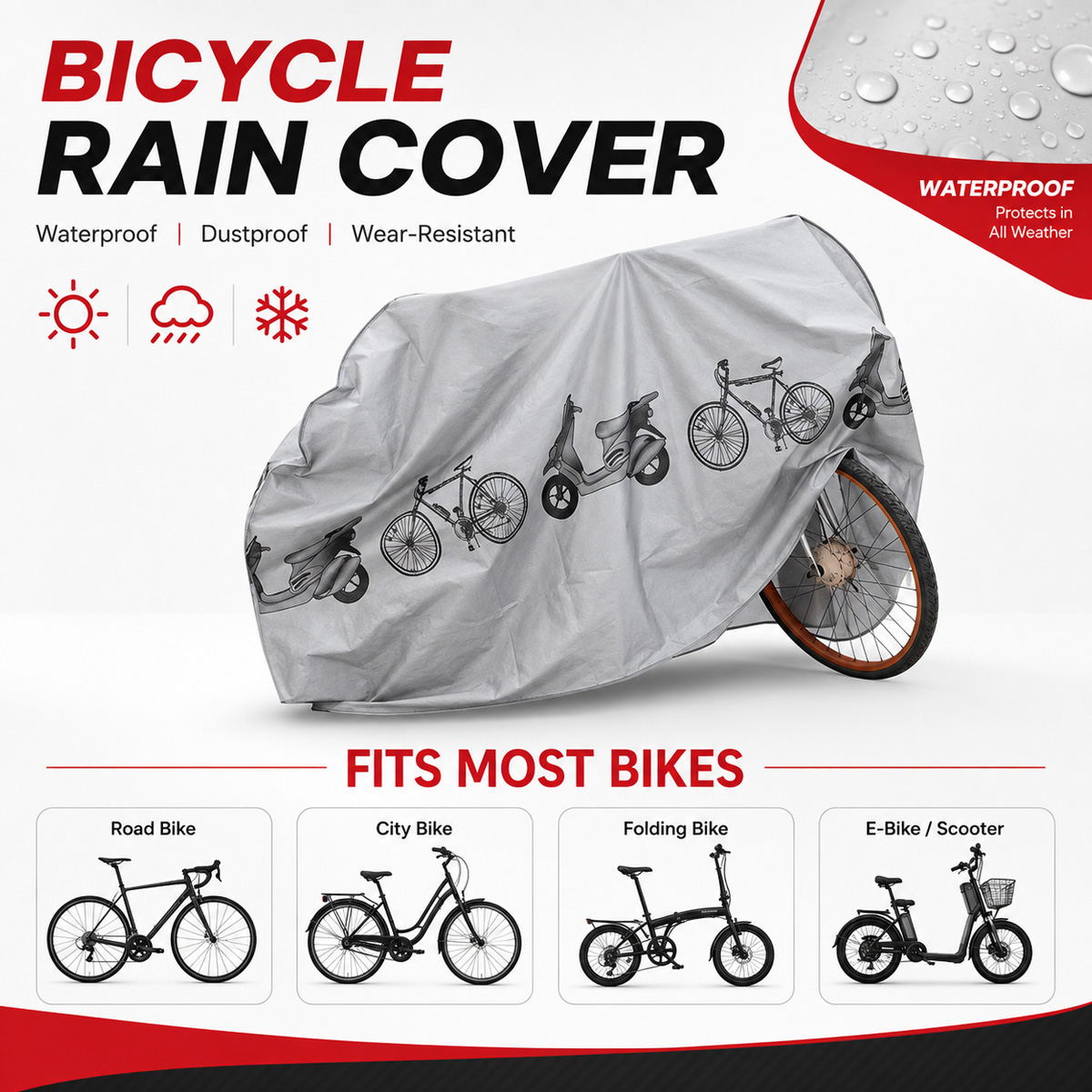 PINMOAP Universal Bicycle Rain - Cycling Commuter Bag ulasan dan harga