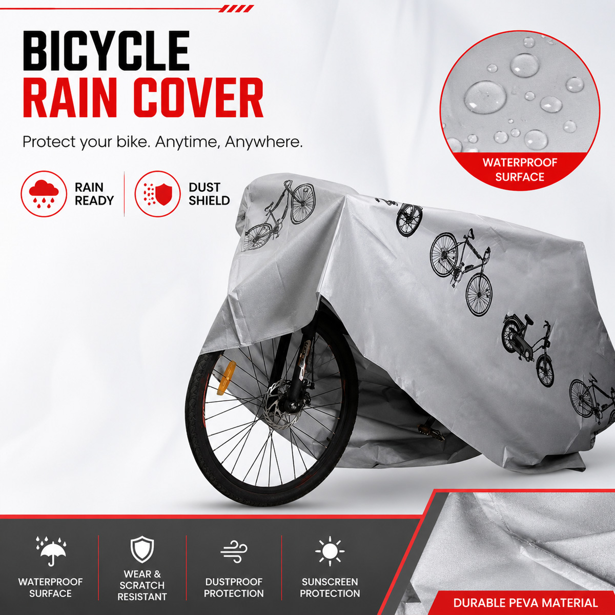 PINMOAP Universal Bicycle Rain - Cycling Commuter Bag ulasan dan harga