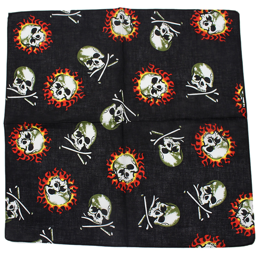 Skull Bandana Square Scarf 100 - Cycling Zones ulasan dan harga